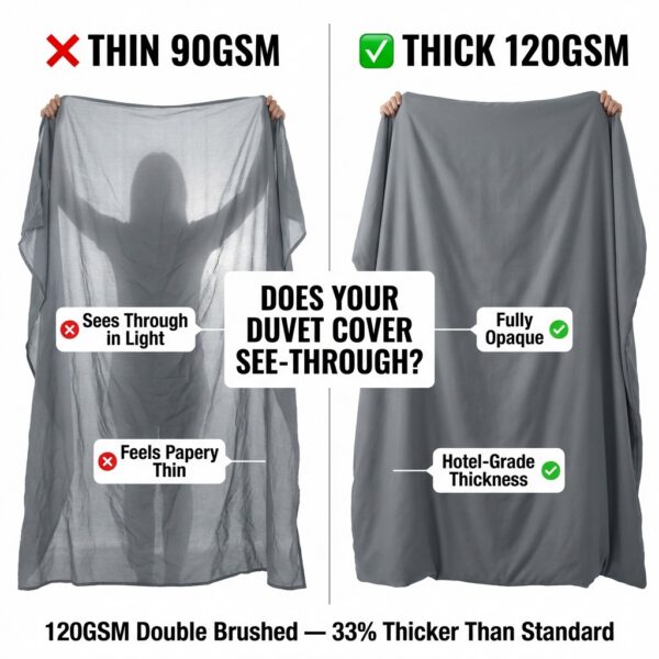 Double Brushed Duvet Cover Set, 3 Pieces Soft Breathable Solid Bedding Set with Zipper Closure, No Comforter