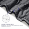 Cooling Weighted Blanket for Adults, 5"x5" Small Compartments OEKO-TEX Certified, Glass Bead Heavy Blanket for Deep Sleep, Multi Size & Weight Available