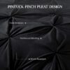 Pinch Pleat Comforter Set 3 Pieces, All Season Down Alternative Soft Microfiber Bedding Set with Pillowcases, Multi Size Available