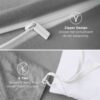 Double Brushed Duvet Cover Set, 3 Pieces Soft Breathable Solid Bedding Set with Zipper Closure, No Comforter
