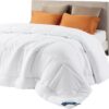 All Season Down Alternative Comforter Duvet Insert, Box Stitch Quilted Bedding with, OEKO-TEX Certified Machine Washable Comforter, Multi Size Available