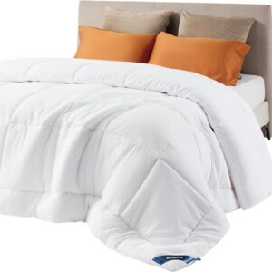 All Season Down Alternative Comforter Duvet Insert, Box Stitch Quilted Bedding with, OEKO-TEX Certified Machine Washable Comforter, Multi Size Available