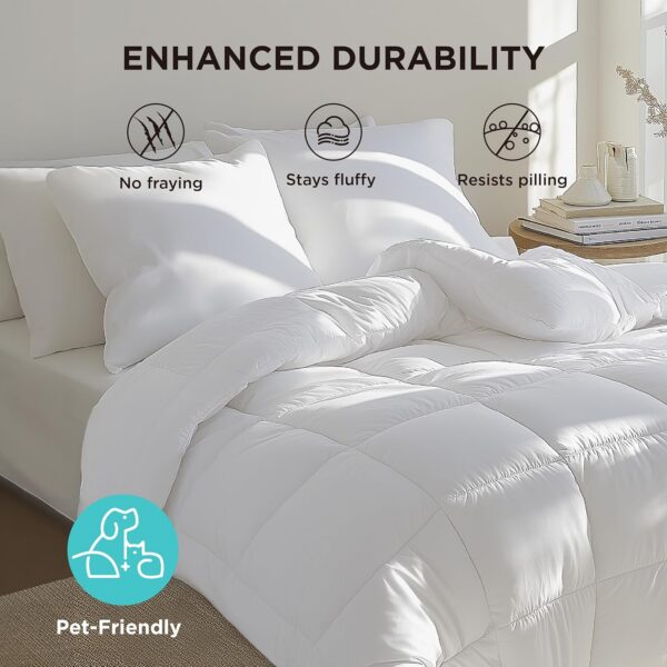 All Season Down Alternative Comforter Duvet Insert, Box Stitch Quilted Bedding with, OEKO-TEX Certified Machine Washable Comforter, Multi Size Available