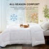 All Season Down Alternative Comforter Duvet Insert, Box Stitch Quilted Bedding with, OEKO-TEX Certified Machine Washable Comforter, Multi Size Available