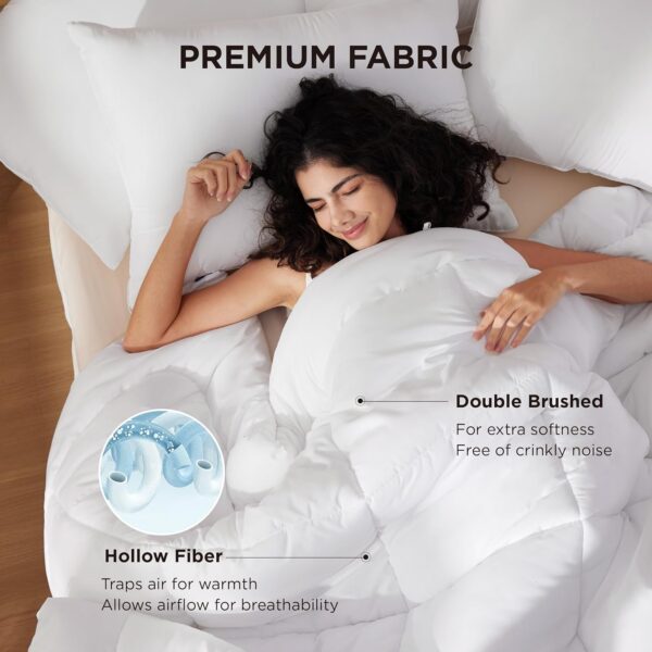 All Season Down Alternative Comforter Duvet Insert, Box Stitch Quilted Bedding with, OEKO-TEX Certified Machine Washable Comforter, Multi Size Available