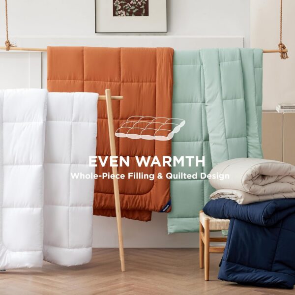 All Season Down Alternative Comforter Duvet Insert, Box Stitch Quilted Bedding with, OEKO-TEX Certified Machine Washable Comforter, Multi Size Available