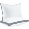Hotel Quality Down Alternative Gusseted Cooling Pillows for Side, Back & Stomach Sleepers, White