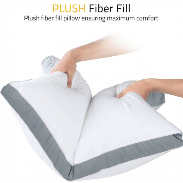 Hotel Quality Down Alternative Gusseted Cooling Pillows for Side, Back & Stomach Sleepers, White