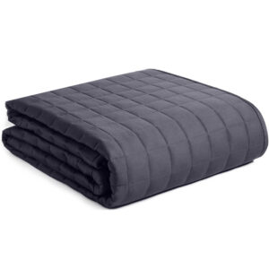 Cooling Weighted Blanket for Adults, 5"x5" Small Compartments OEKO-TEX Certified, Glass Bead Heavy Blanket for Deep Sleep, Multi Size & Weight Available