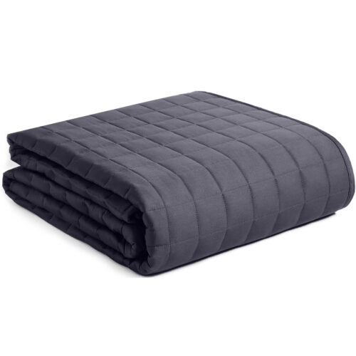 Cooling Weighted Blanket for Adults, 5"x5" Small Compartments OEKO-TEX Certified, Glass Bead Heavy Blanket for Deep Sleep, Multi Size & Weight Available