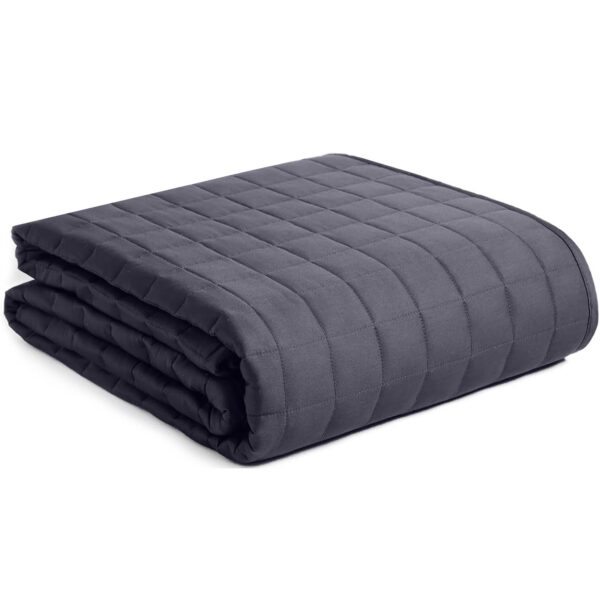 Cooling Weighted Blanket for Adults, 5"x5" Small Compartments OEKO-TEX Certified, Glass Bead Heavy Blanket for Deep Sleep, Multi Size & Weight Available